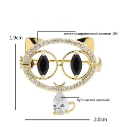 Брошка розумна кішка престиж