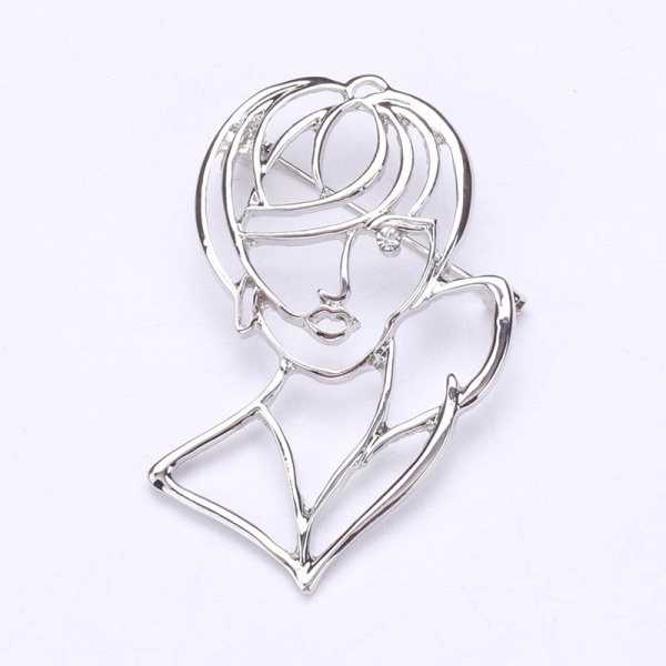 Брошка дівчина стиль мінімалізм lan-2859