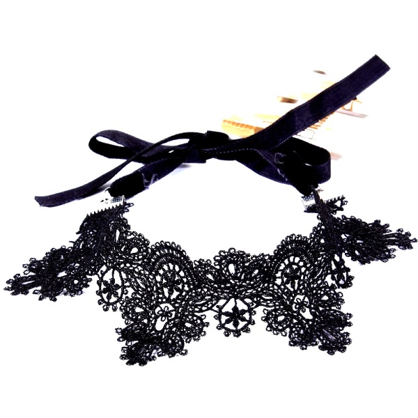 Чокер кружевной lan-99 чёрного цвета