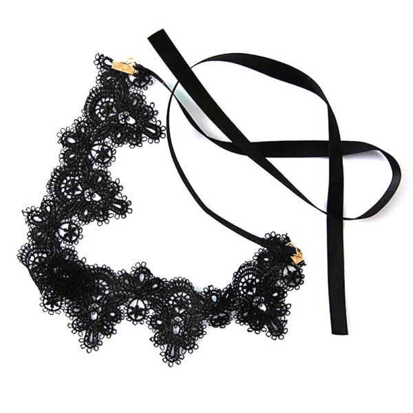 Чокер кружевной lan-99 чёрного цвета