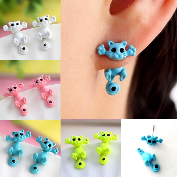 Серьги гвоздики Коты