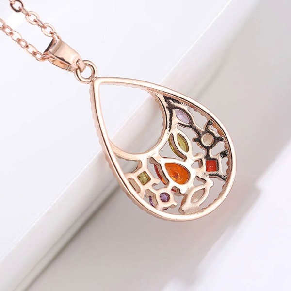 Набор украшений Каплевидный кристалл: кулон и серьги