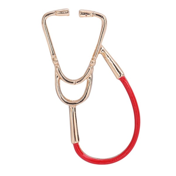Брошь стетоскоп Dr красный lan-2960
