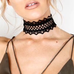 Чокер мереживний lan-100 чорного кольору