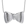 Кулон с цепочкой Бантик посеребренный