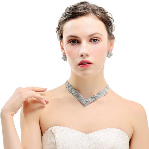 Набор украшений Ромб: колье и серьги lan-3365