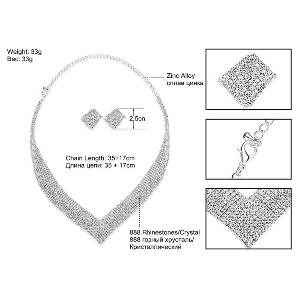 Набор украшений Ромб: колье и серьги lan-3365