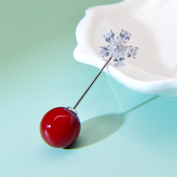 Брошка голка кристальна Квітка