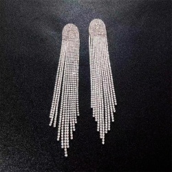 Длинные серьги кристальный водопад lan-2961