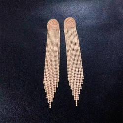 Длинные серьги кристальный водопад lan-2961