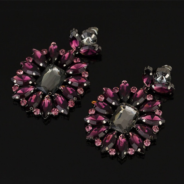 Сережки з камінням Афіна