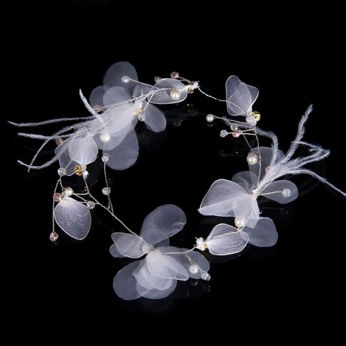 Ободок для волос Белый лепесток