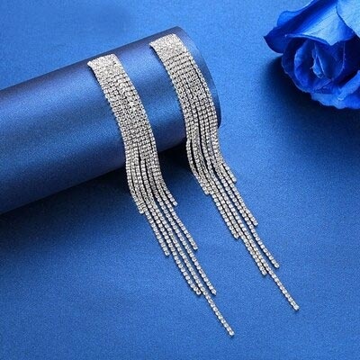 Вечерние длинные серьги lan-3366