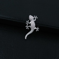 Брошь Геккон