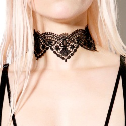 Чокер мереживний lan-102 чорного кольору