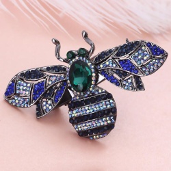 Брошь Пчела кристалл