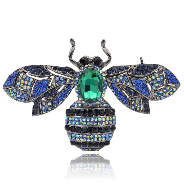 Брошь Пчела кристалл