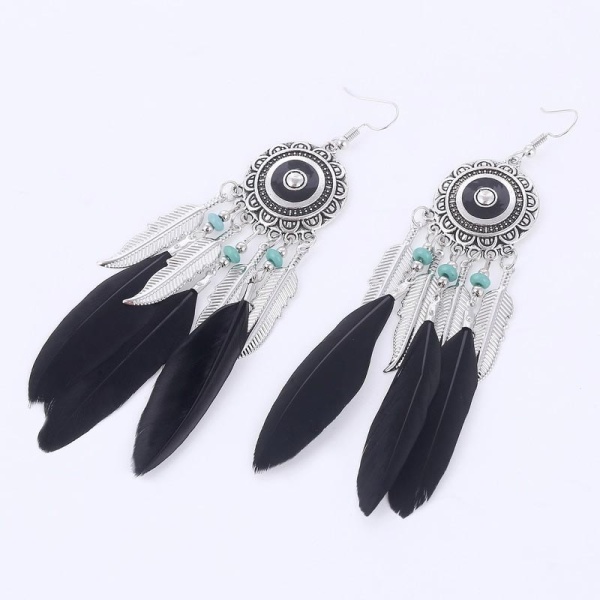 Серьги перья Этно стиль ловец снов