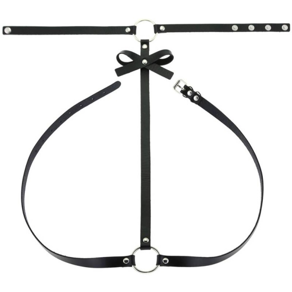 Кожаный чокер с поясом на тело Бант lan-3104