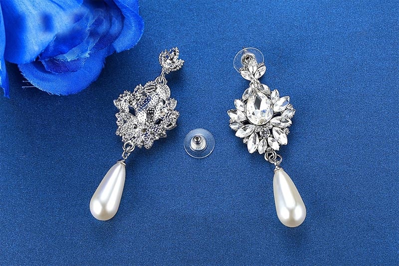 Свадебные серьги Жемчужная капелька lan-3367