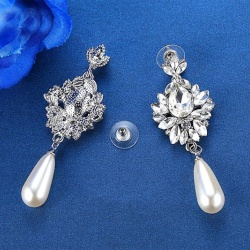 Свадебные серьги Жемчужная капелька lan-3367