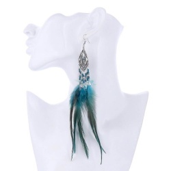 Серьги с перьями Легкий стиль