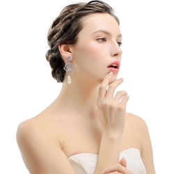 Вечерние серьги с жемчугом lan-3368