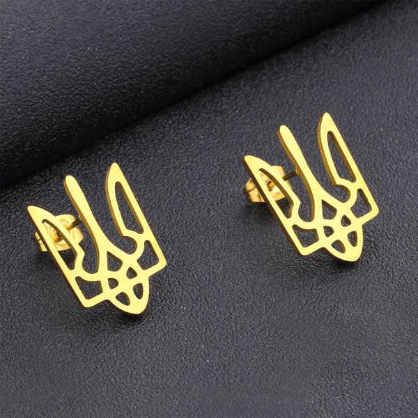 Серьги из нержавеющей стали Герб Украины lan-2764