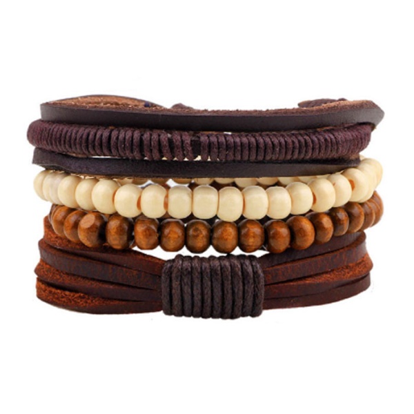 Кожаный браслет Rimor набор из 4 штук