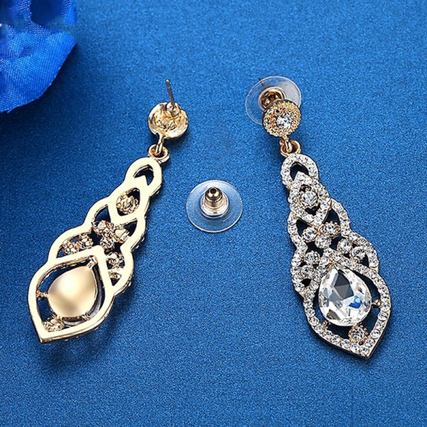 Вечірні сережки з камінням Nicole