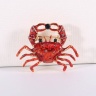 Брошь красный краб
