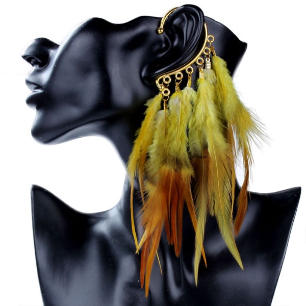 Кафф без прокола Перья