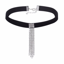 Чокер с галстуком из кристаллов lan-2037