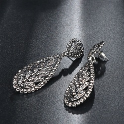 Серьги Веточка с марказитами