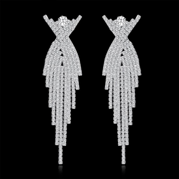 Вечірні довгі сережки Lan-3371