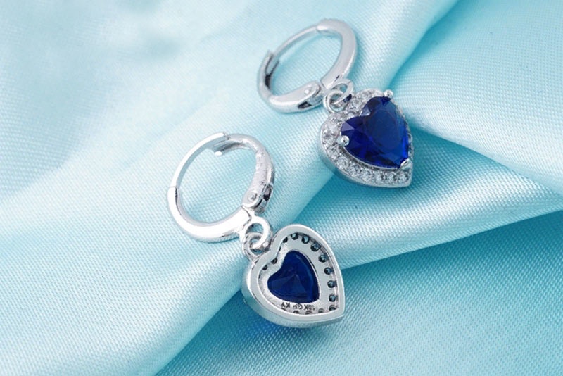 Сережки підвіски Серце океану