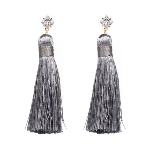 Серьги кисточки Шёлковые нити