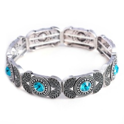 Браслет на гумці Етно із кристалами