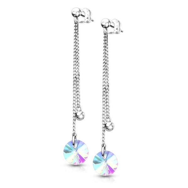 Серьги подвески из стали Spikes SE21405