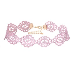 Чокер кружевной lan-308 розового цвета