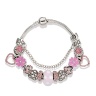Браслет в стиле пандора Розовое сердце lan-3110