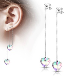 Серьги протяжки из стали Spikes SE21412