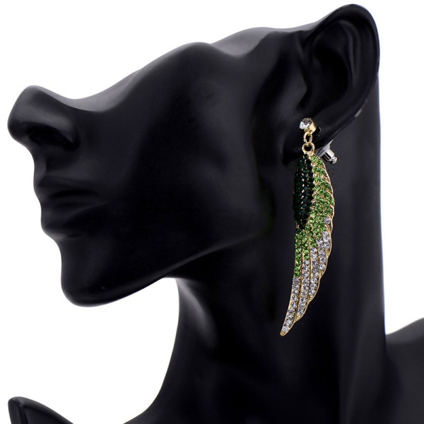 Довгі сережки з камінням сварівськи Angel Wings
