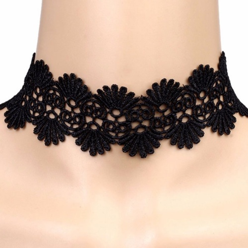 Чокер кружевной lan-309 чёрного цвета