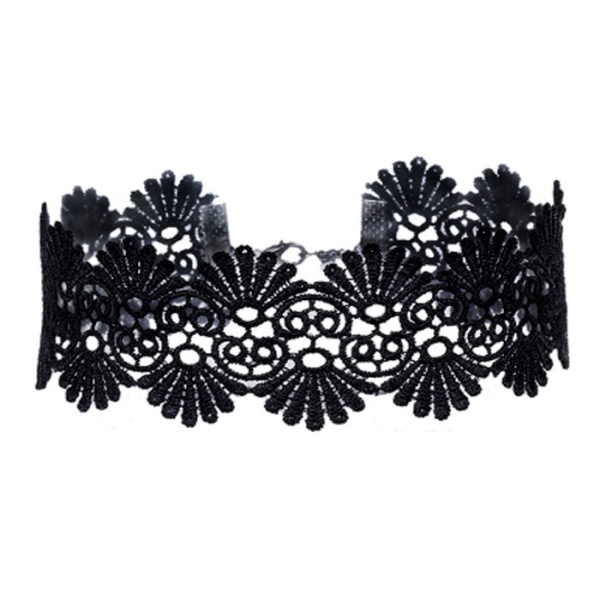 Чокер мереживний lan-309 чорного кольору