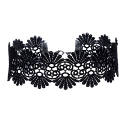 Чокер кружевной lan-309 чёрного цвета