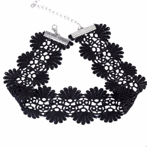 Чокер кружевной lan-309 чёрного цвета