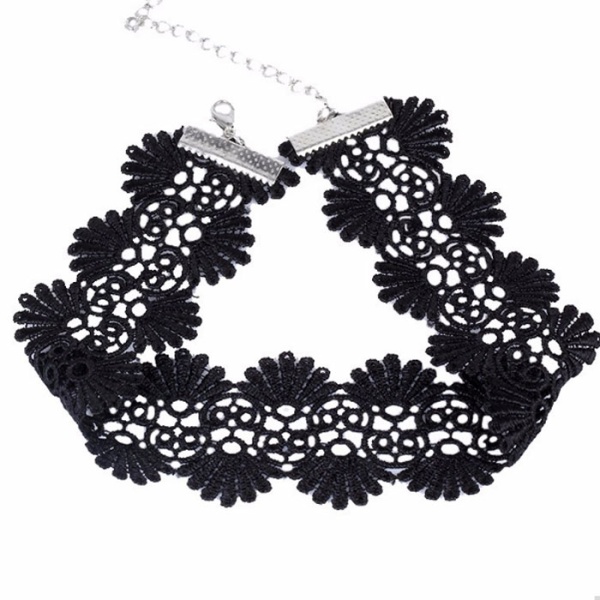 Чокер мереживний lan-309 чорного кольору