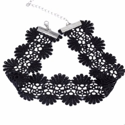 Чокер кружевной lan-309 чёрного цвета