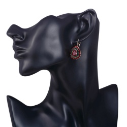 Сережки підвіски Рубін